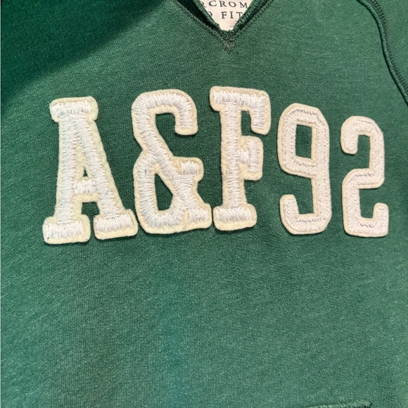 Abercrombie & Fitch Green Boxy Long Sleeve Hoodie - Picture 2 of 4